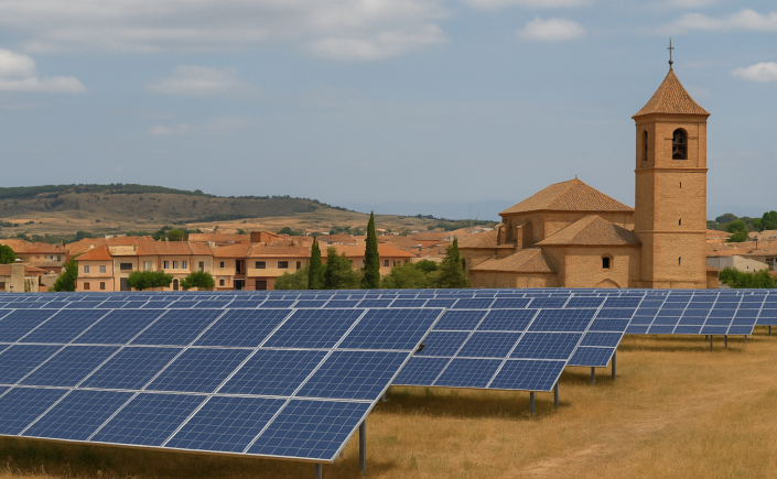 Plantas fotovoltaicas en Torres de la Alameda, junto a áreas residenciales como la urbanización Mariblanca.